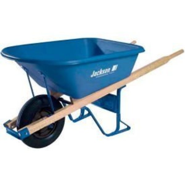 True Temper Jackson MP575T22BB 5.75 Cubic Foot Poly Contractor Wheelbarrow MP575T22BB